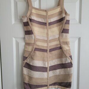 Windsor Striped Bodycon Dress, Size L
